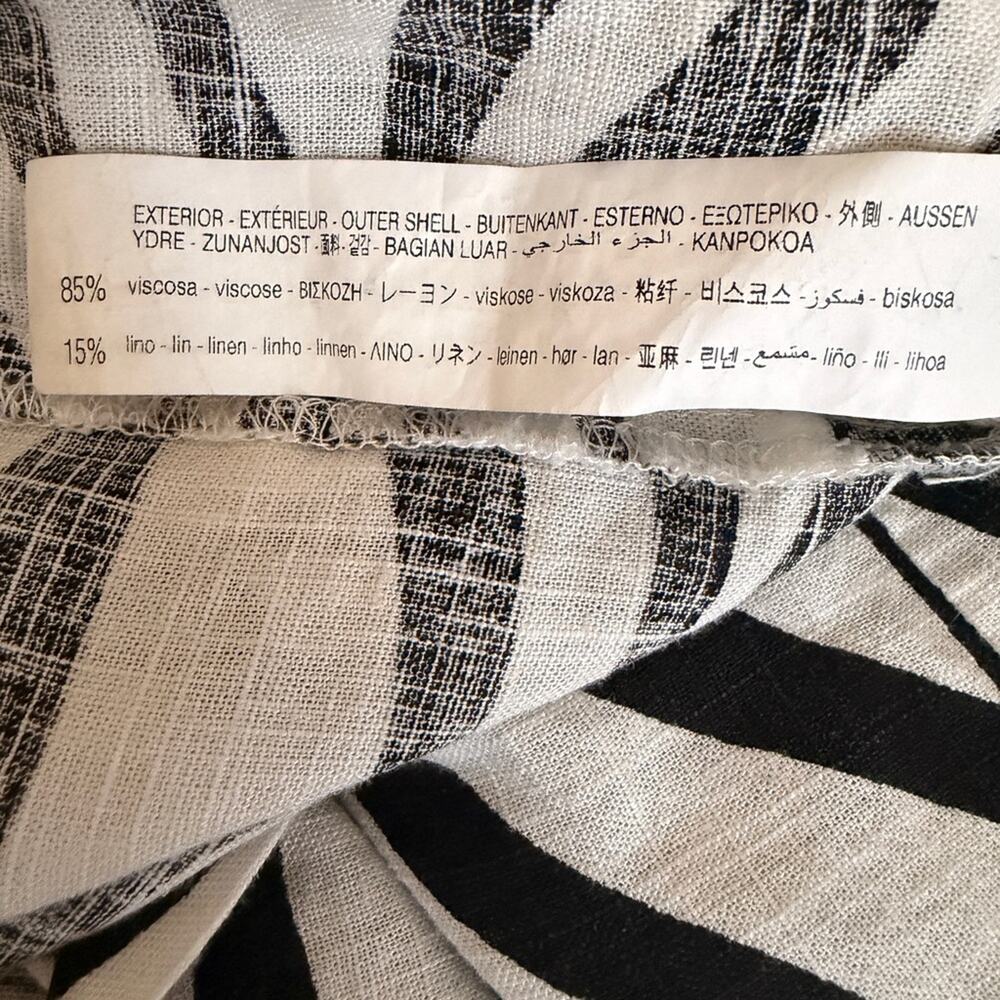 Zara black & white Zebra Print linen blend cutout spaghetti strap Mini Dress XS - Picture 15 of 16
